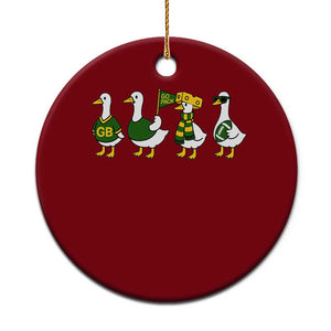 Vintage Green Bay Goose Ceramic Ornament Funny Silly Gooses Football TS10 1pc Red Print Your Wear