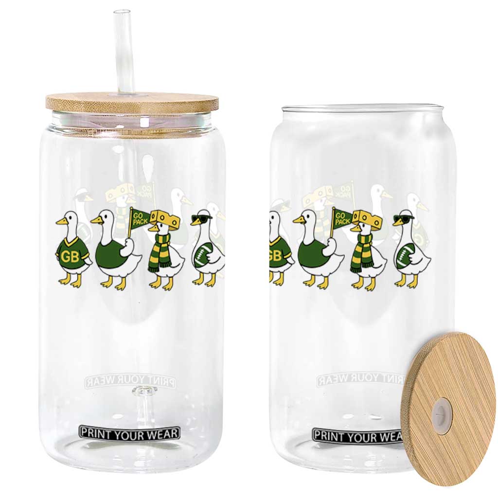 Vintage Green Bay Goose Glass Can Funny Silly Gooses Football TS10 Print Your Wear