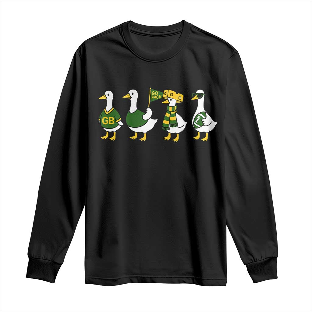Vintage Green Bay Goose Long Sleeve Shirt Funny Silly Gooses Football TS10 Black Print Your Wear