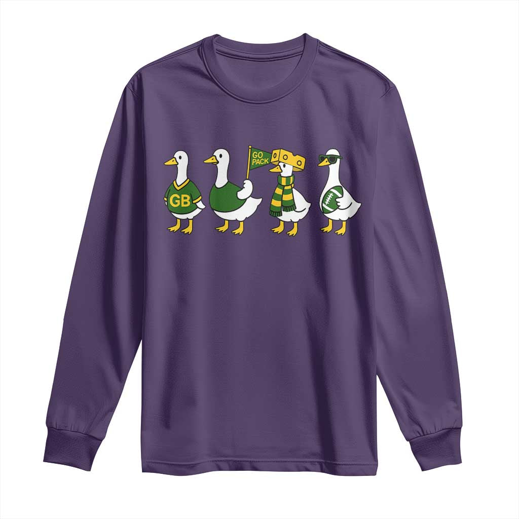 Vintage Green Bay Goose Long Sleeve Shirt Funny Silly Gooses Football TS10 Purple Print Your Wear