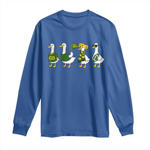 Vintage GB Goose Long Sleeve Shirt Funny Silly Gooses Football TS10 Royal Blue Print Your Wear