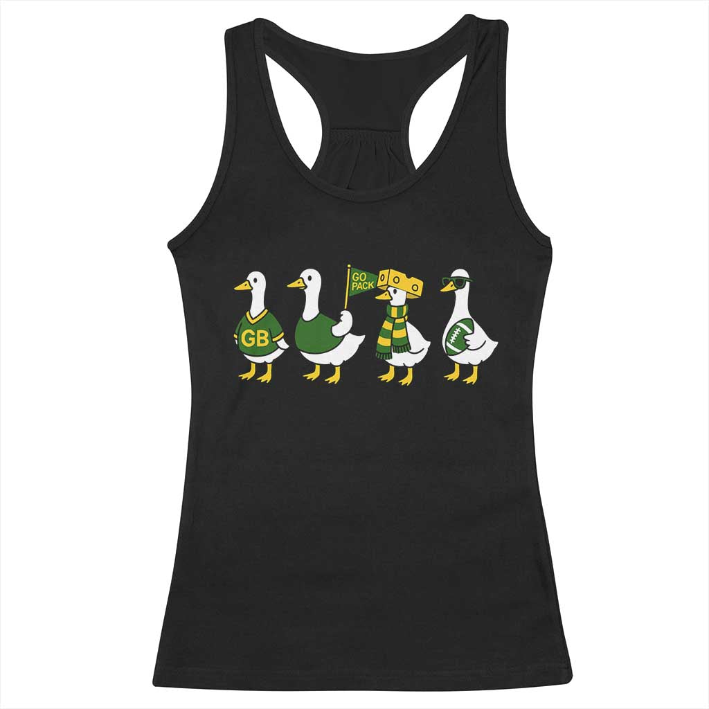 Vintage Green Bay Goose Racerback Tank Top Funny Silly Gooses Football TS10 Black Print Your Wear