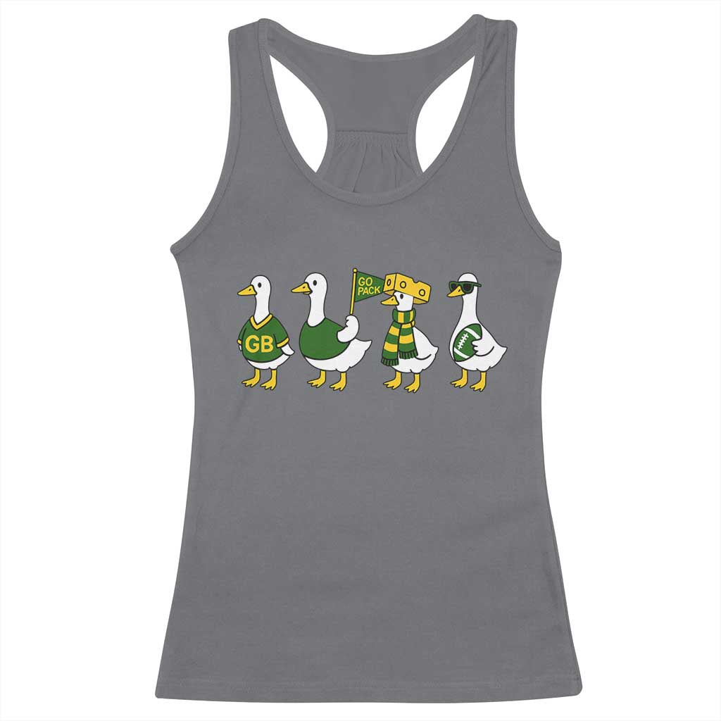 Vintage Green Bay Goose Racerback Tank Top Funny Silly Gooses Football TS10 Charcoal Print Your Wear