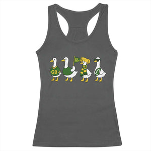 Vintage Green Bay Goose Racerback Tank Top Funny Silly Gooses Football TS10 Dark Heather Print Your Wear