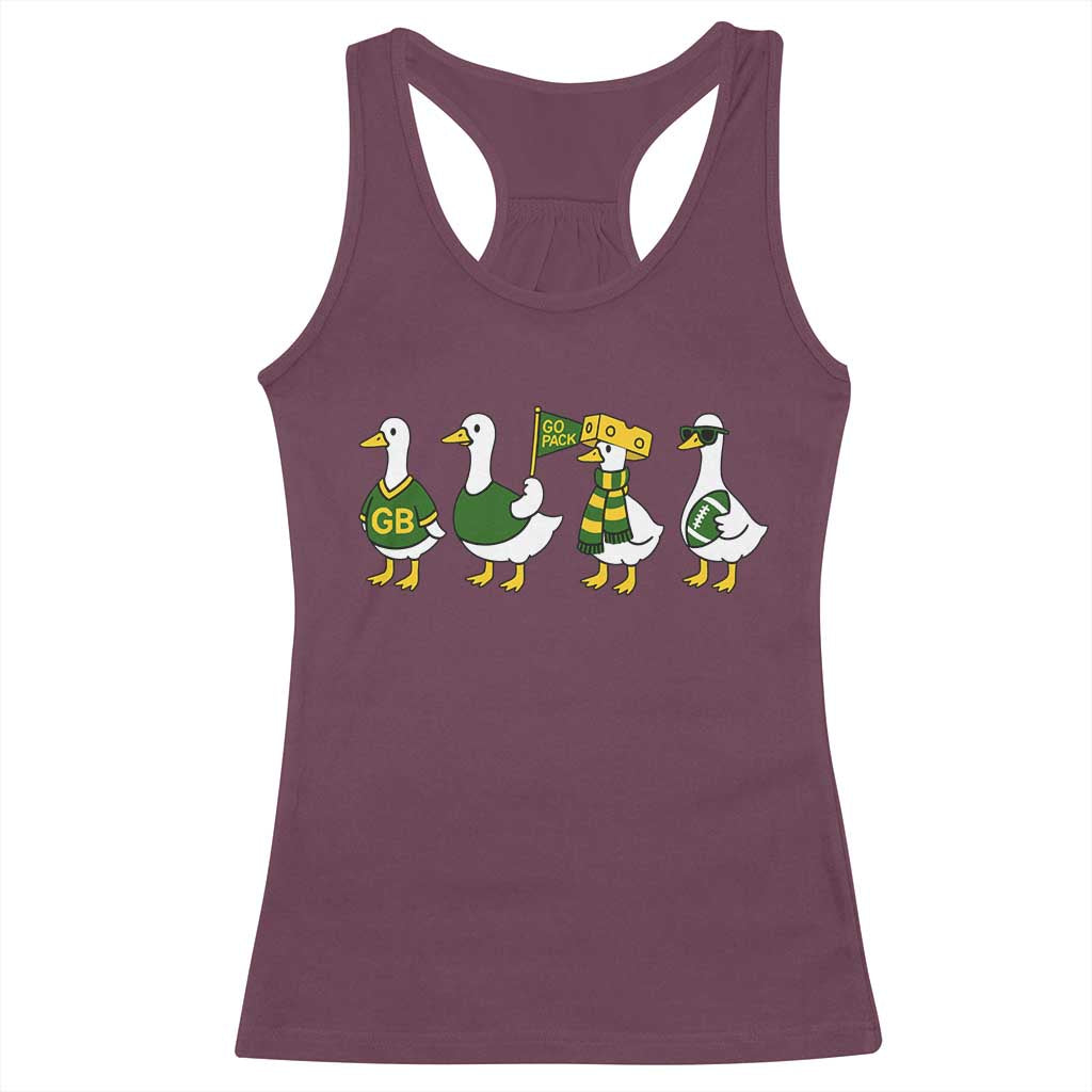 Vintage GB Goose Racerback Tank Top Funny Silly Gooses Football TS10 Maroon Print Your Wear