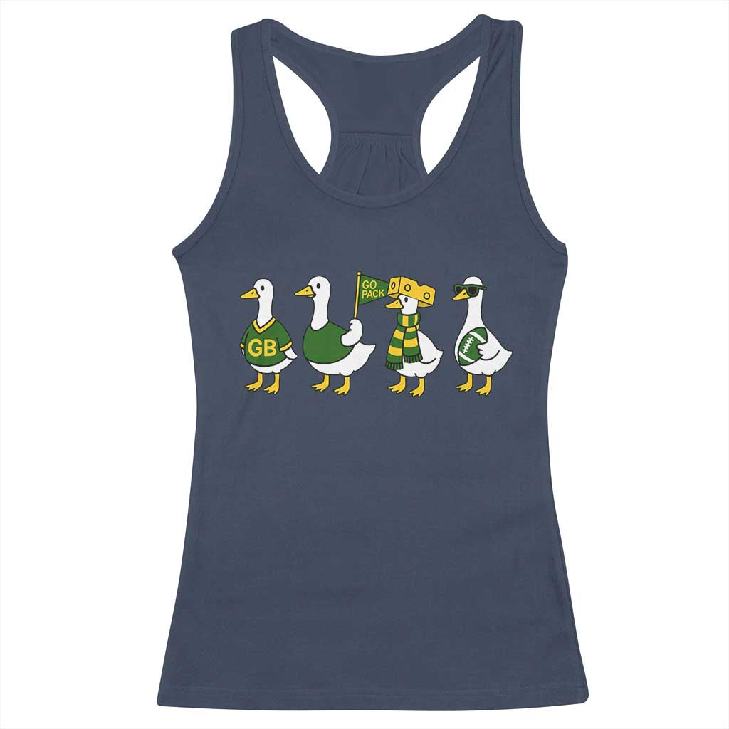 Vintage Green Bay Goose Racerback Tank Top Funny Silly Gooses Football TS10 Navy Print Your Wear