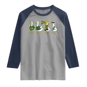 Vintage Green Bay Goose Raglan Shirt Funny Silly Gooses Football TS10 Sport Gray Navy Print Your Wear