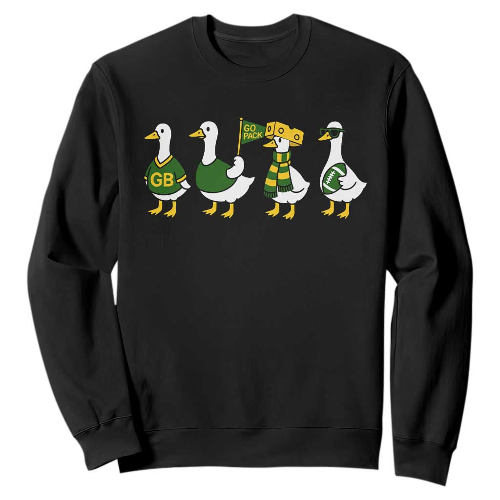 Vintage GB Goose Sweatshirt Funny Silly Gooses Football TS10 Black Print Your Wear