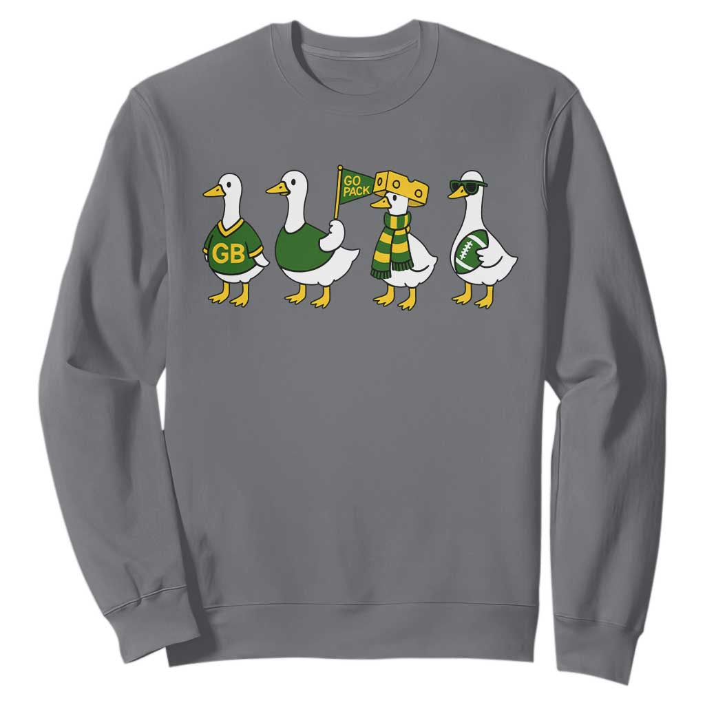 Vintage Green Bay Goose Sweatshirt Funny Silly Gooses Football TS10 Charcoal Print Your Wear