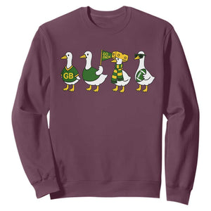 Vintage Green Bay Goose Sweatshirt Funny Silly Gooses Football TS10 Maroon Print Your Wear