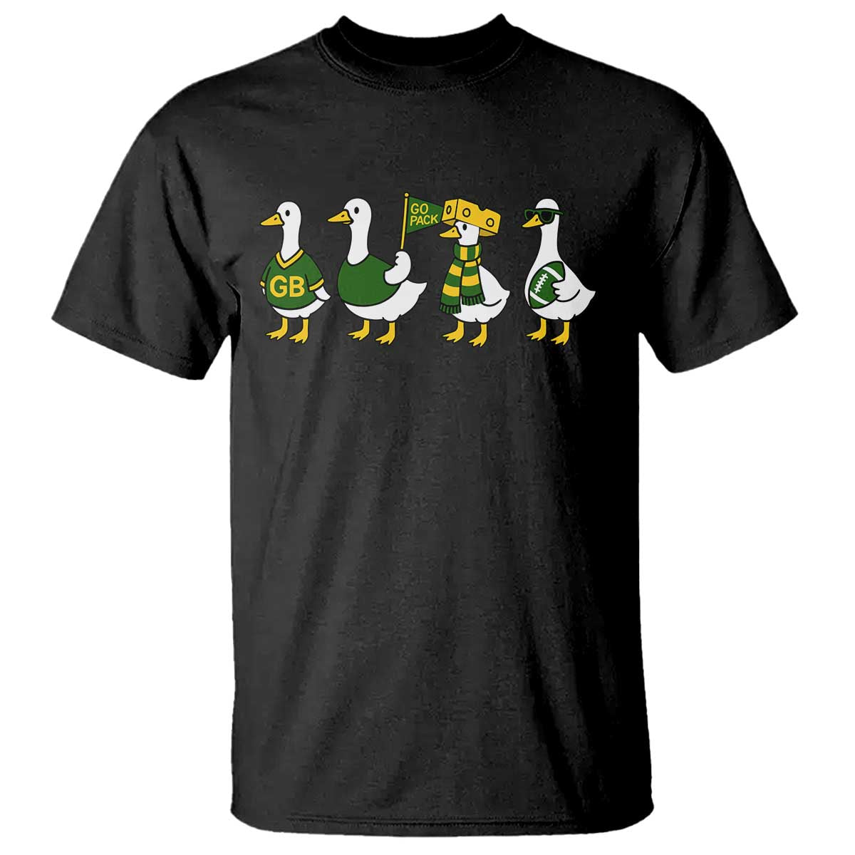 Vintage Green Bay Goose T Shirt Funny Silly Gooses Football TS10 Black Print Your Wear