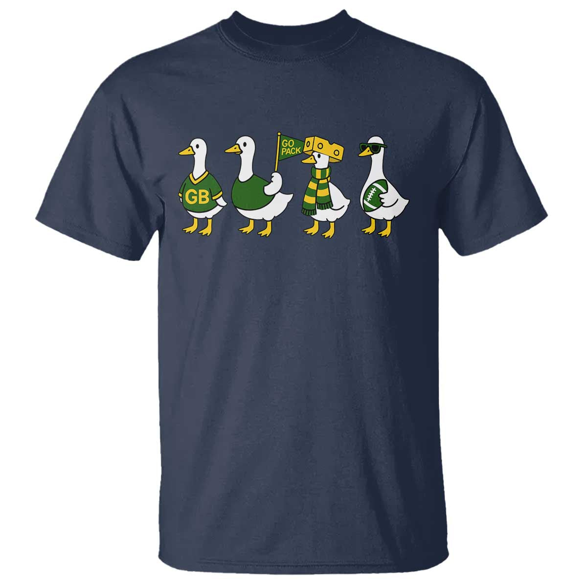 Vintage Green Bay Goose T Shirt Funny Silly Gooses Football TS10 Navy Print Your Wear