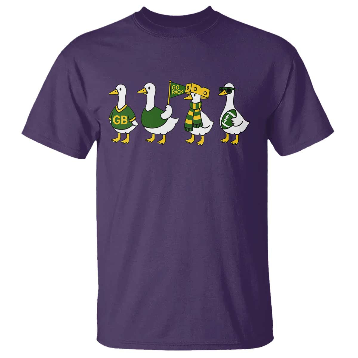 Vintage Green Bay Goose T Shirt Funny Silly Gooses Football TS10 Purple Print Your Wear