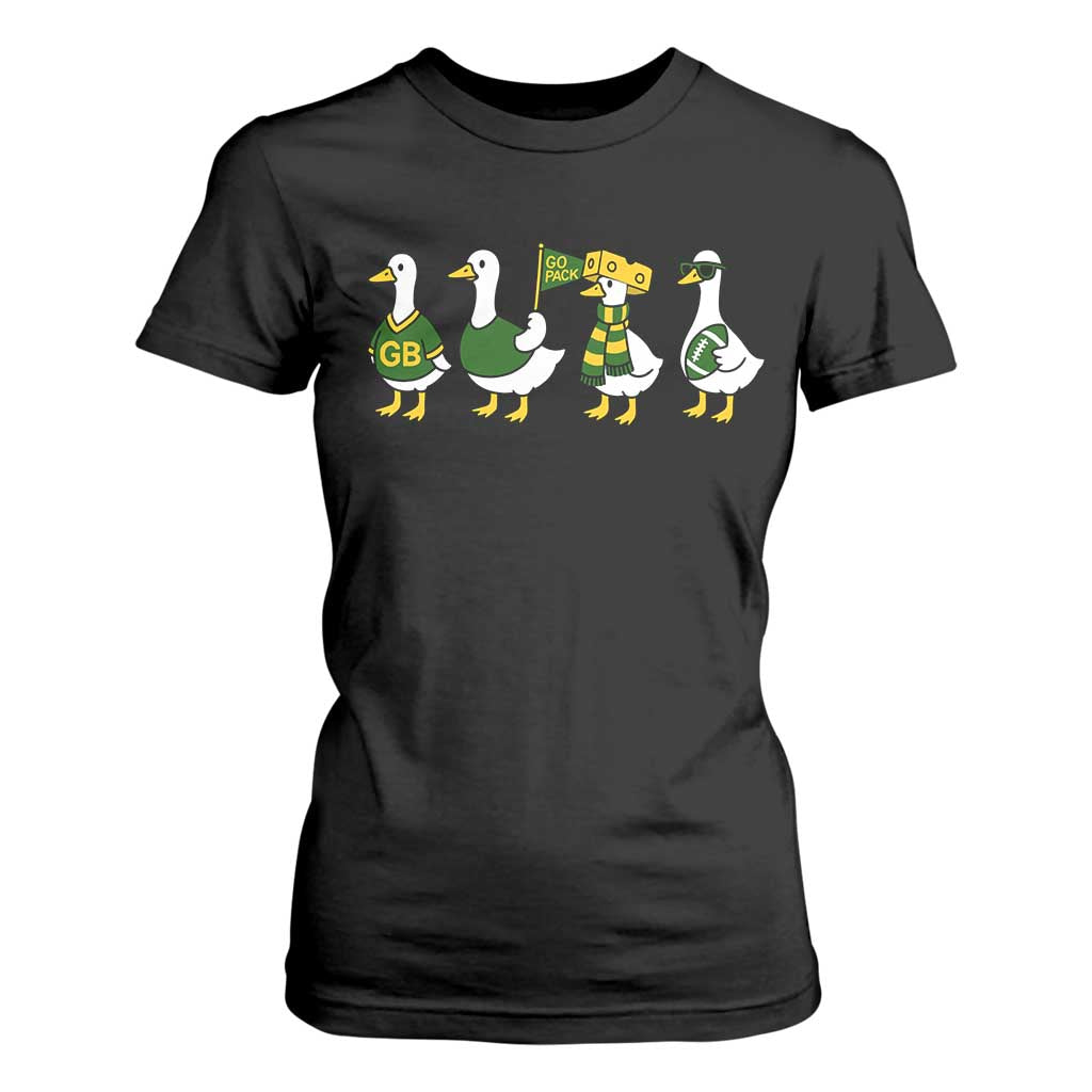 Vintage Green Bay Goose T Shirt For Women Funny Silly Gooses Football TS10 Black Print Your Wear