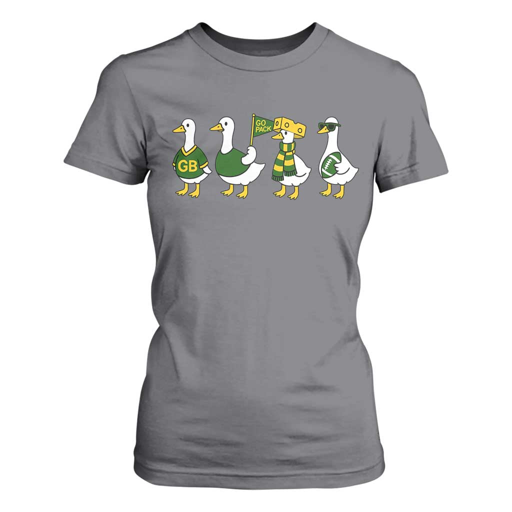 Vintage Green Bay Goose T Shirt For Women Funny Silly Gooses Football TS10 Charcoal Print Your Wear
