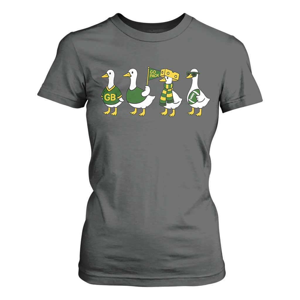 Vintage Green Bay Goose T Shirt For Women Funny Silly Gooses Football TS10 Dark Heather Print Your Wear