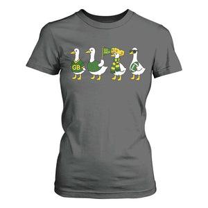 Vintage Green Bay Goose T Shirt For Women Funny Silly Gooses Football TS10 Dark Heather Print Your Wear