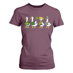 Vintage GB Goose T Shirt For Women Funny Silly Gooses Football TS10 Maroon Print Your Wear