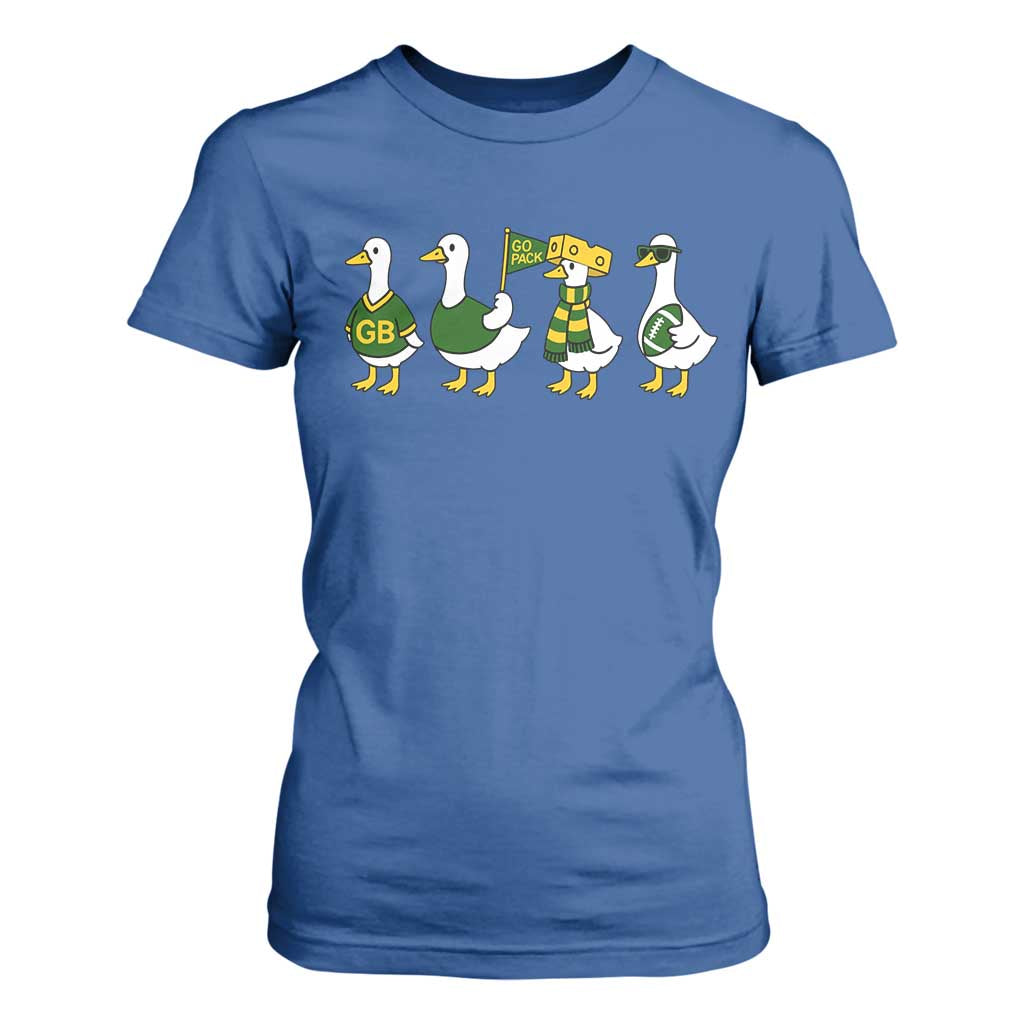 Vintage Green Bay Goose T Shirt For Women Funny Silly Gooses Football TS10 Royal Blue Print Your Wear