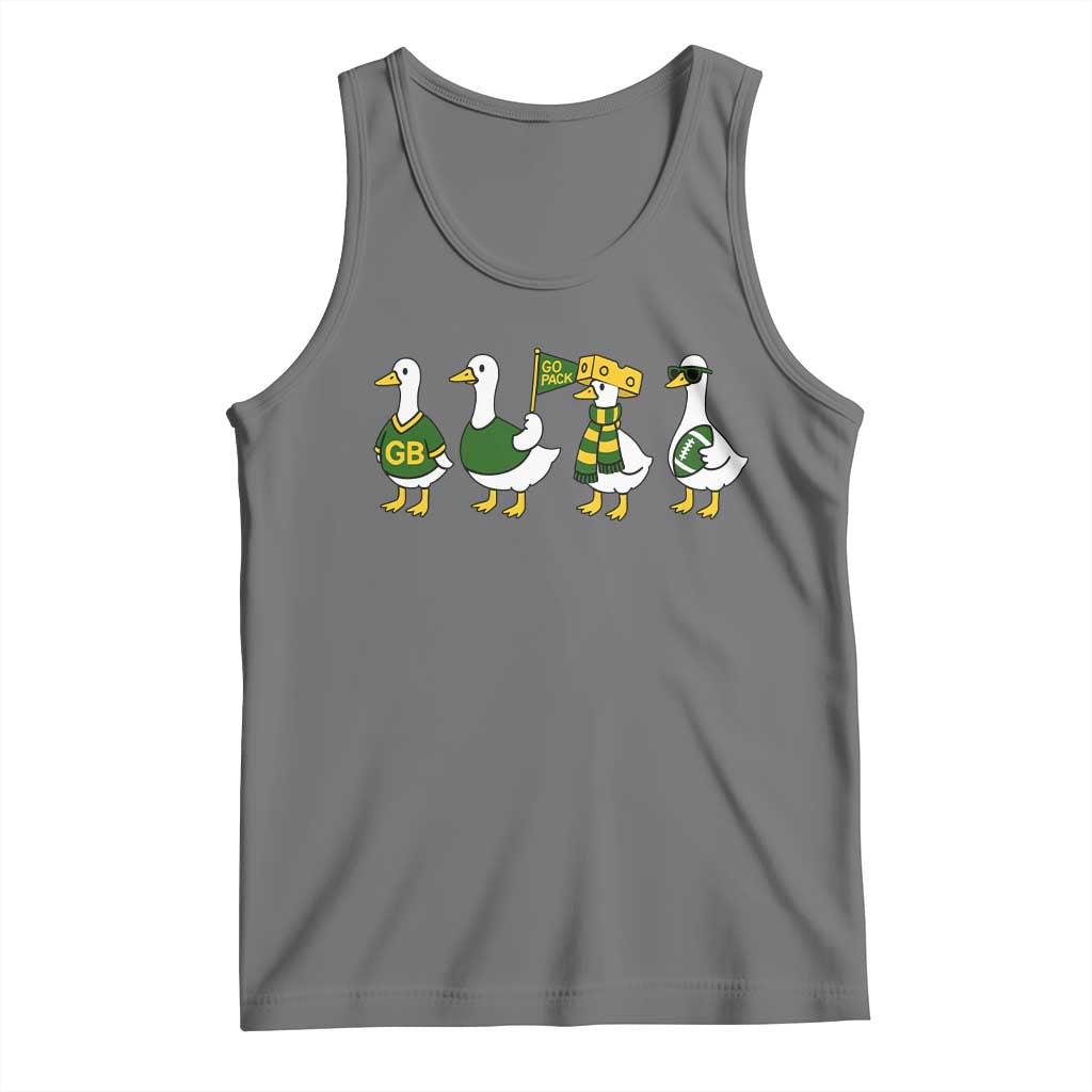 Vintage Green Bay Goose Tank Top Funny Silly Gooses Football TS10 Black Heather Print Your Wear