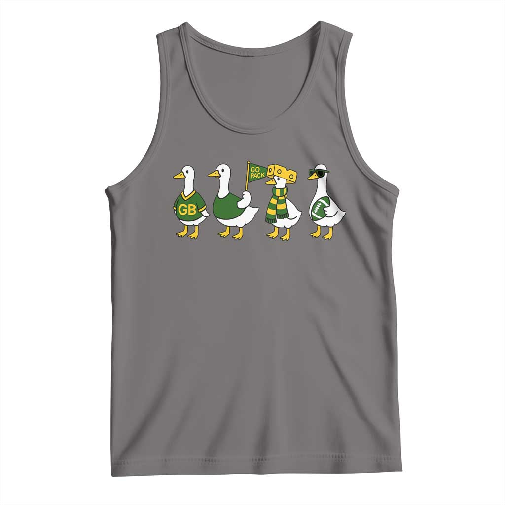 Vintage GB Goose Tank Top Funny Silly Gooses Football TS10 Deep Heather Print Your Wear