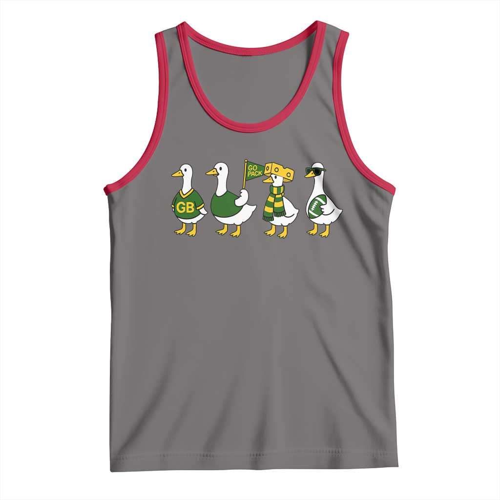 Vintage Green Bay Goose Tank Top Funny Silly Gooses Football TS10 Deep Heather Red Print Your Wear