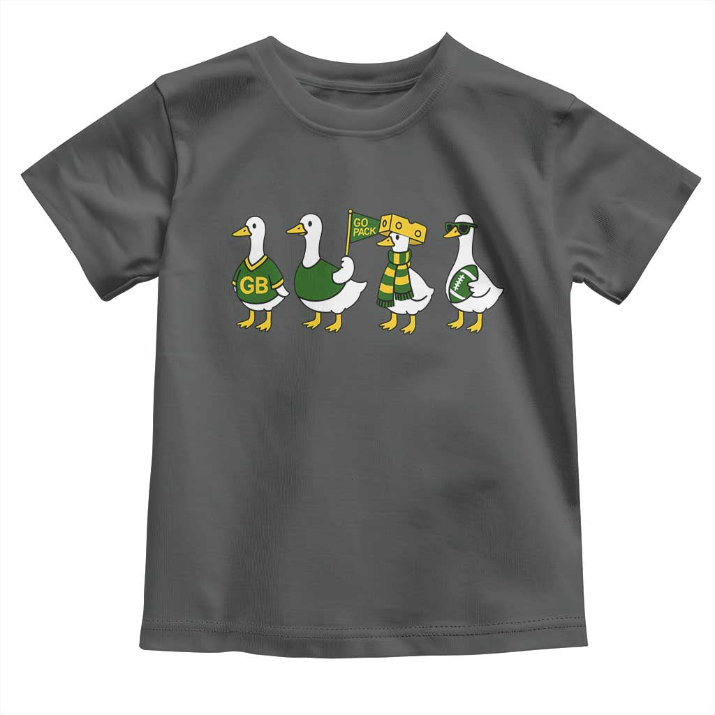 Vintage Green Bay Goose Toddler T Shirt Funny Silly Gooses Football TS10 Dark Heather Print Your Wear