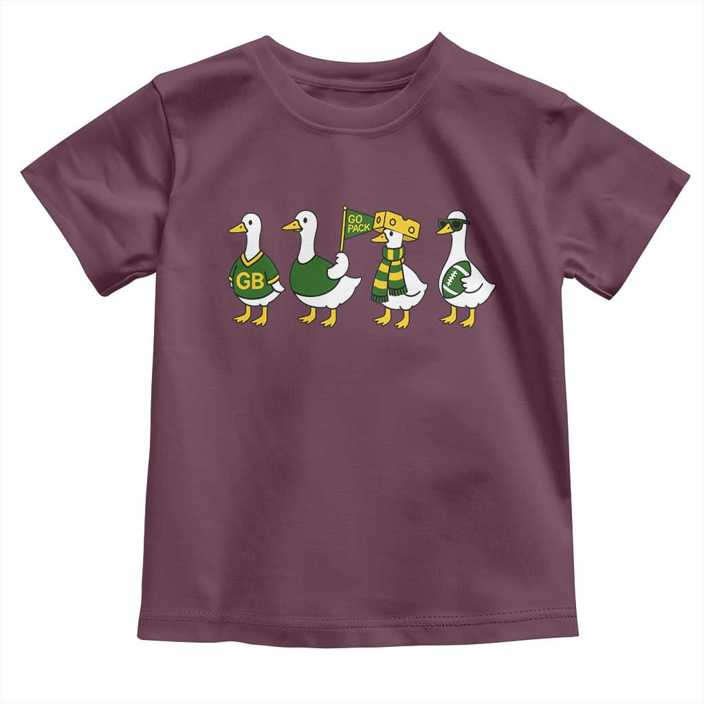 Vintage Green Bay Goose Toddler T Shirt Funny Silly Gooses Football TS10 Maroon Print Your Wear