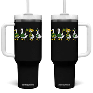 Vintage Green Bay Goose Tumbler With Handle Funny Silly Gooses Football TS10 One Size: 40 oz Black Print Your Wear