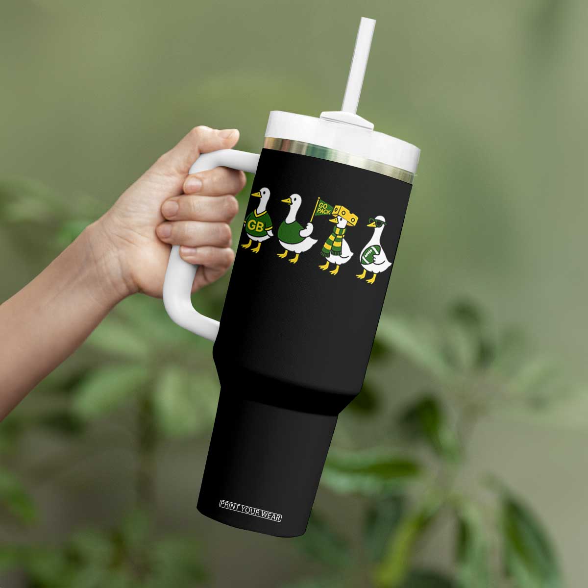 Vintage GB Goose Tumbler With Handle Funny Silly Gooses Football TS10 Print Your Wear