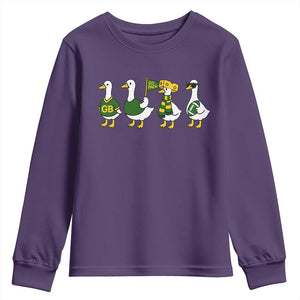 Vintage Green Bay Goose Youth Sweatshirt Funny Silly Gooses Football TS10 Purple Print Your Wear