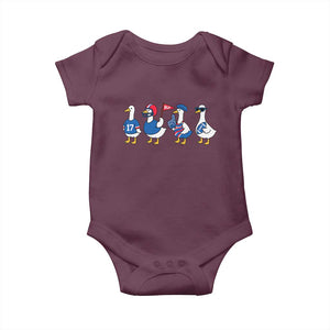 Buffalo Goose Baby Onesie Funny Bills Fan Silly Gooses TS10 Maroon Print Your Wear