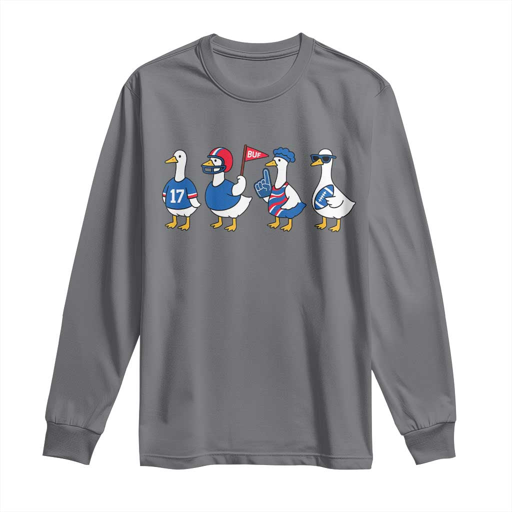 BFB Goose Long Sleeve Shirt Funny BFB Sports Fan Silly Gooses TS10 Charcoal Print Your Wear