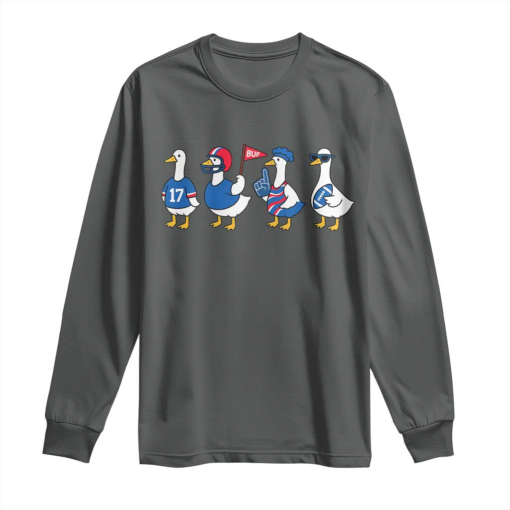 BFB Goose Long Sleeve Shirt Funny BFB Sports Fan Silly Gooses TS10 Dark Heather Print Your Wear