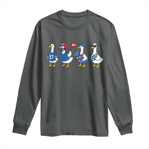 BFB Goose Long Sleeve Shirt Funny BFB Sports Fan Silly Gooses TS10 Dark Heather Print Your Wear