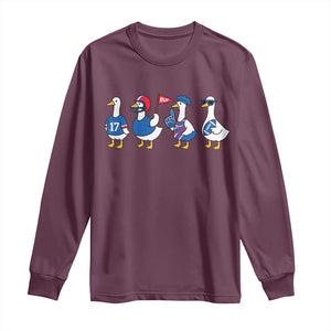 BFB Goose Long Sleeve Shirt Funny BFB Sports Fan Silly Gooses TS10 Maroon Print Your Wear
