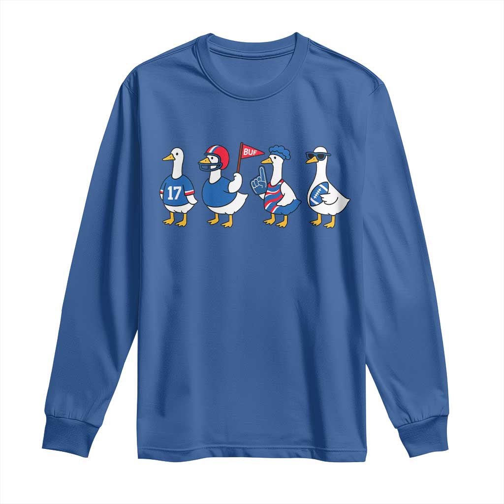 BFB Goose Long Sleeve Shirt Funny BFB Sports Fan Silly Gooses TS10 Royal Blue Print Your Wear