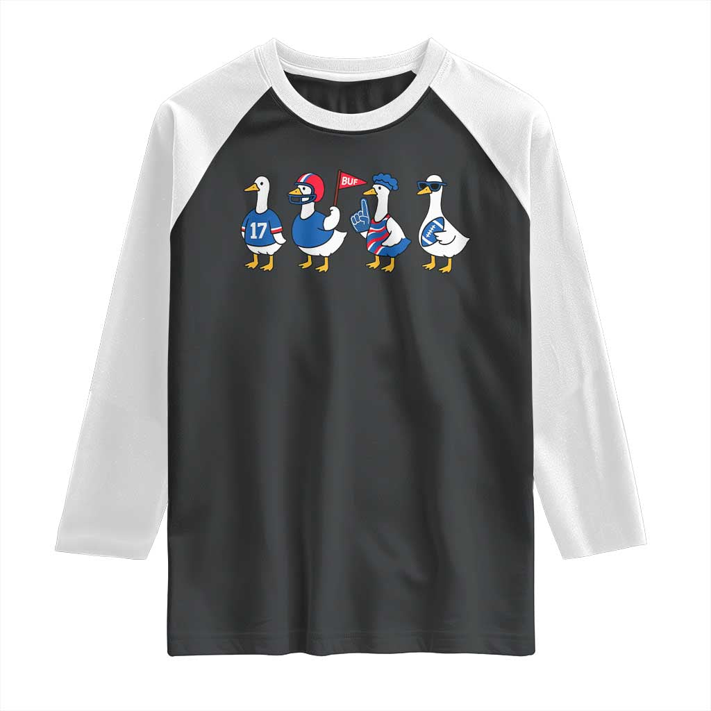 BFB Goose Raglan Shirt Funny BFB Sports Fan Silly Gooses TS10 Black White Print Your Wear