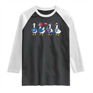 BFB Goose Raglan Shirt Funny BFB Sports Fan Silly Gooses TS10 Black White Print Your Wear