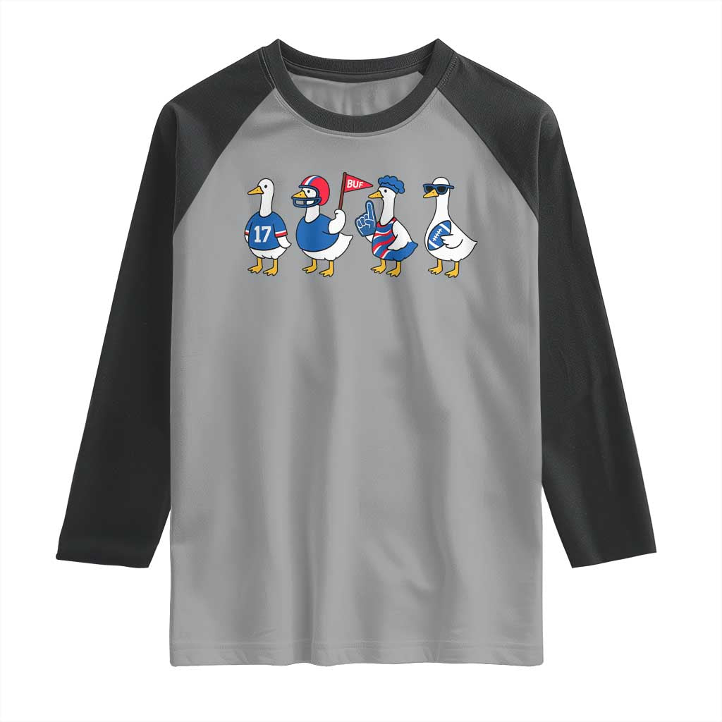 BFB Goose Raglan Shirt Funny BFB Sports Fan Silly Gooses TS10 Sport Gray Black Print Your Wear