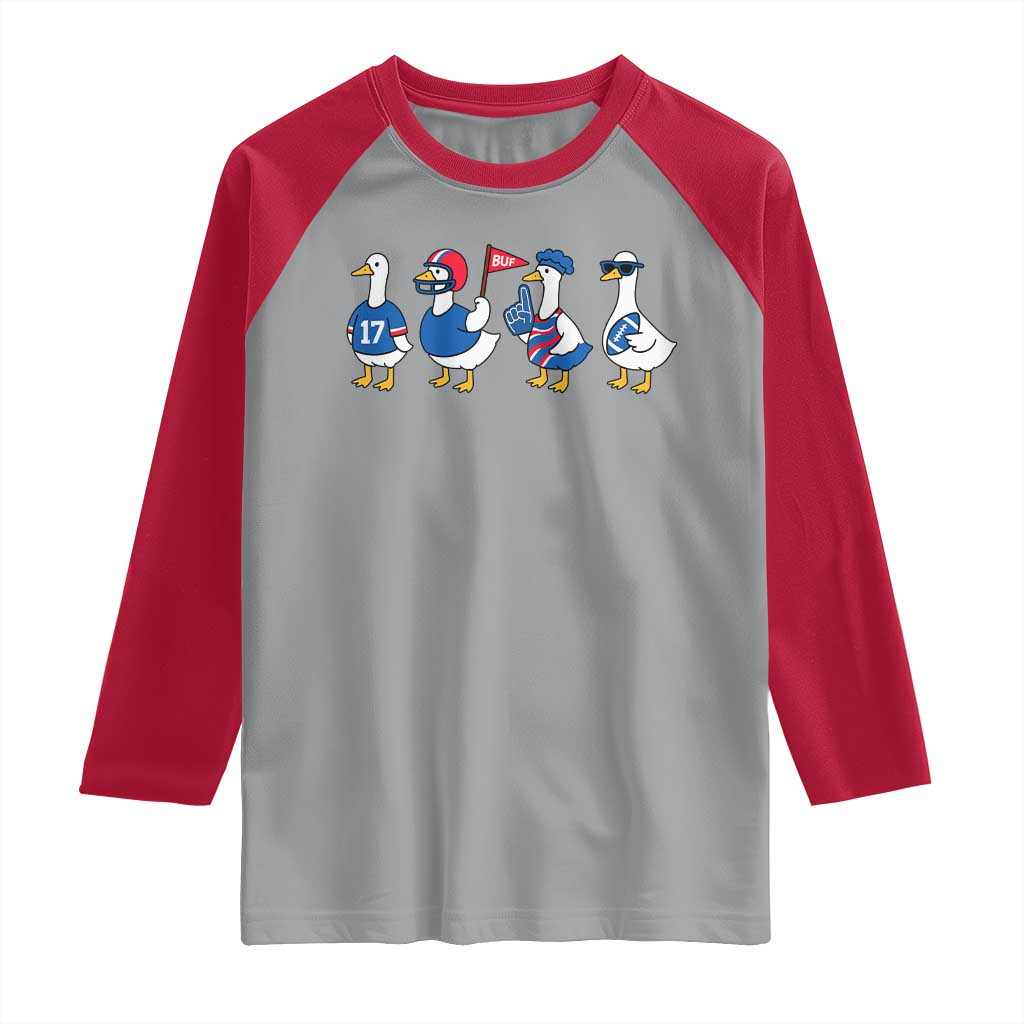 BFB Goose Raglan Shirt Funny BFB Sports Fan Silly Gooses TS10 Sport Gray Red Print Your Wear
