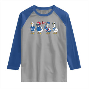 BFB Goose Raglan Shirt Funny BFB Sports Fan Silly Gooses TS10 Sport Gray Royal Print Your Wear