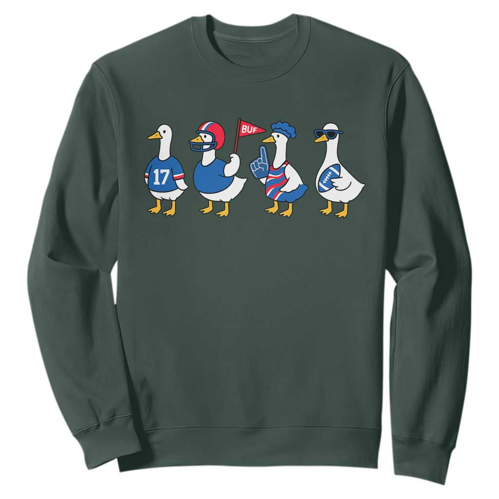 Buffalo Goose Sweatshirt Funny Bills Fan Silly Gooses TS10 Dark Forest Green Print Your Wear