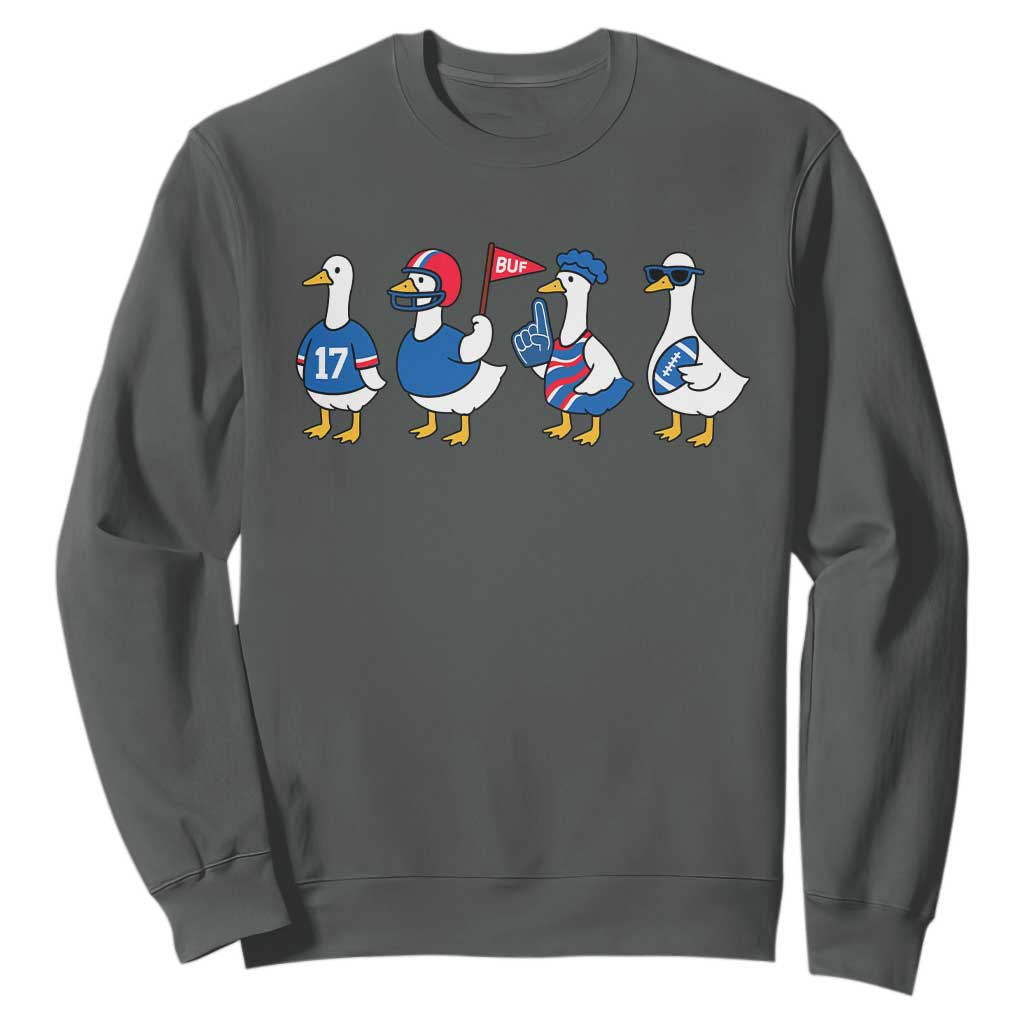 Buffalo Goose Sweatshirt Funny Bills Fan Silly Gooses TS10 Dark Heather Print Your Wear