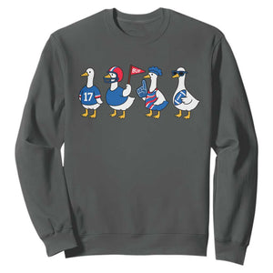 Buffalo Goose Sweatshirt Funny Bills Fan Silly Gooses TS10 Dark Heather Print Your Wear