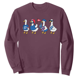 Buffalo Goose Sweatshirt Funny Bills Fan Silly Gooses TS10 Maroon Print Your Wear