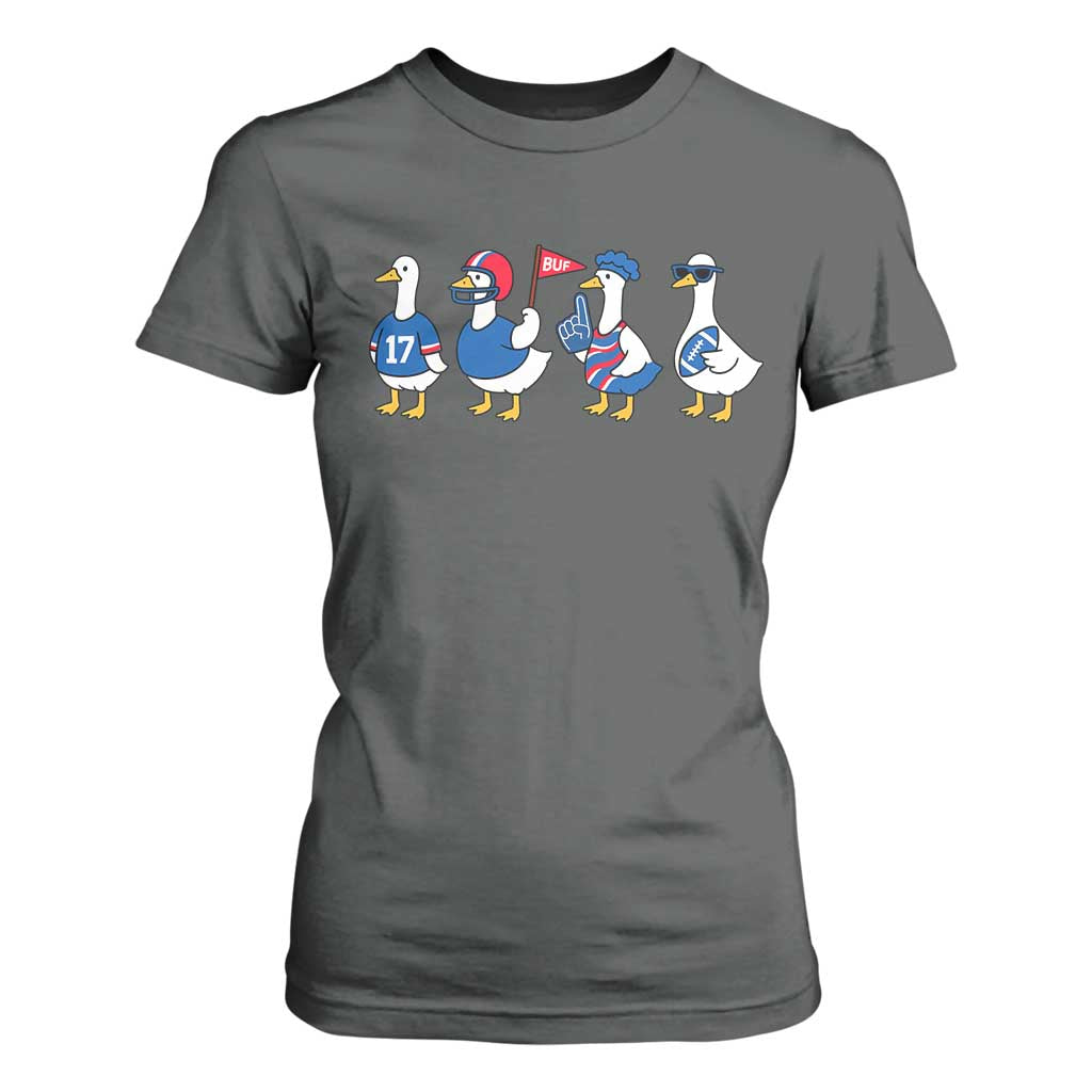 Buffalo Goose T Shirt For Women Funny Bills Fan Silly Gooses TS10 Dark Heather Print Your Wear