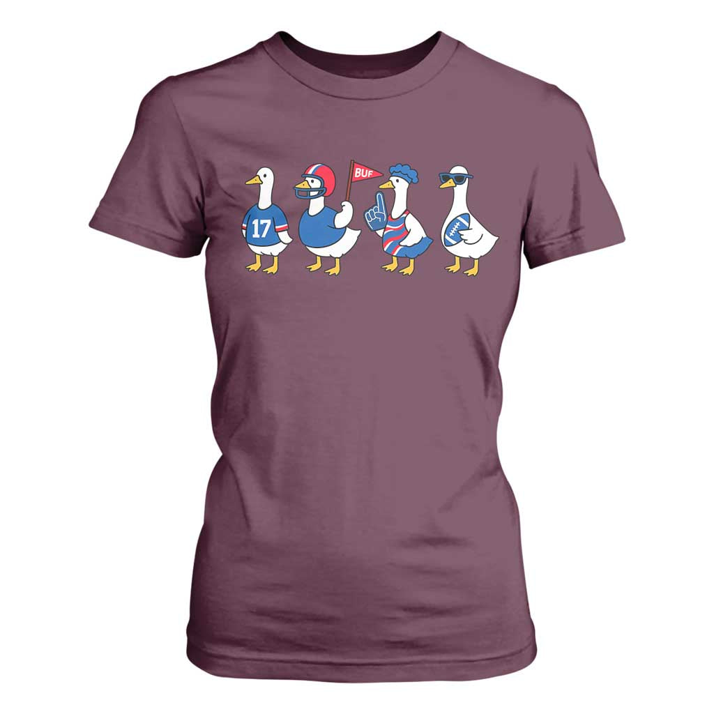 BFB Goose T Shirt For Women Funny BFB Sports Fan Silly Gooses TS10 Maroon Print Your Wear