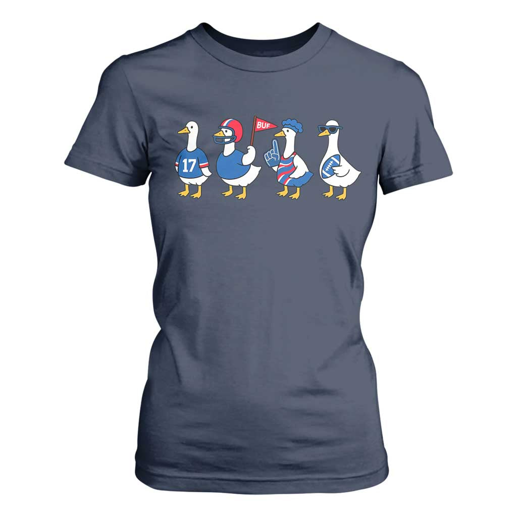Buffalo Goose T Shirt For Women Funny Bills Fan Silly Gooses TS10 Navy Print Your Wear