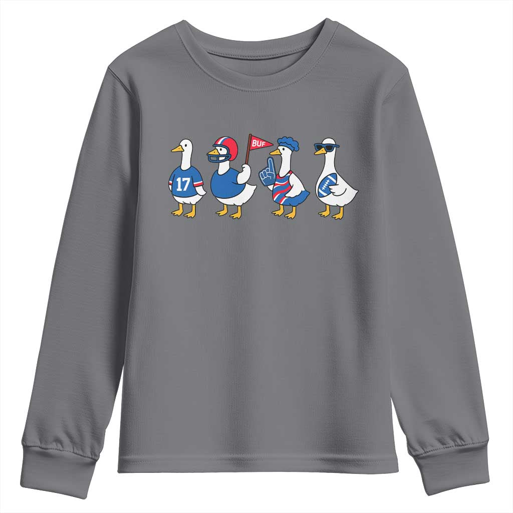 BFB Goose Youth Sweatshirt Funny BFB Sports Fan Silly Gooses TS10 Charcoal Print Your Wear
